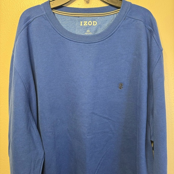 NWT IZOD Long Sleeve Super Soft Crew Neck Sweatshirt Pullover Blue Men’s XXL - Picture 2 of 5